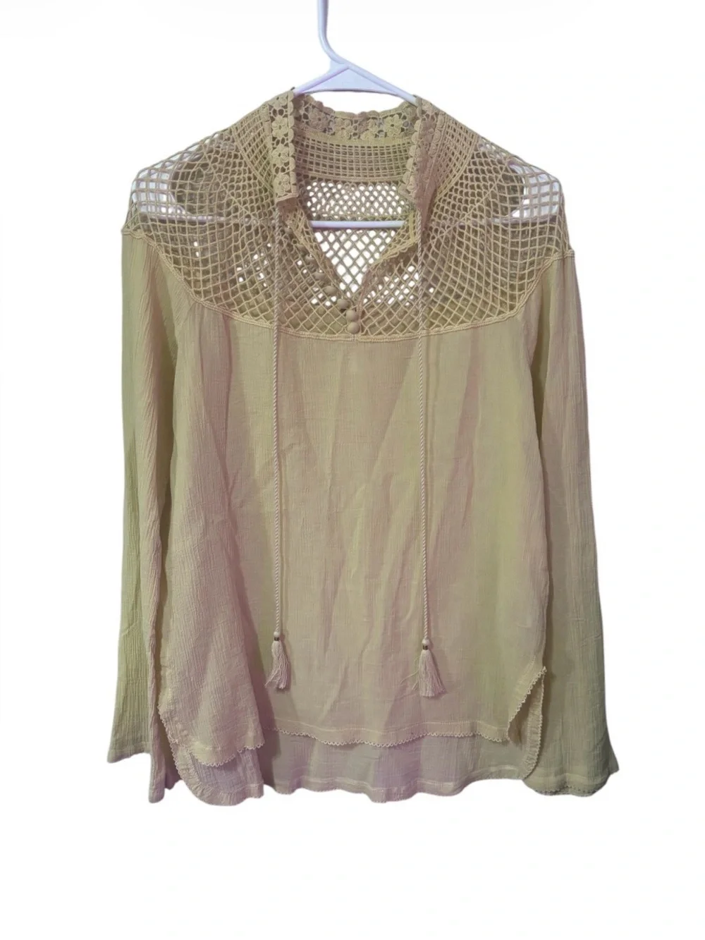 Free People On The Island Crochet Blouse NWT Sz S